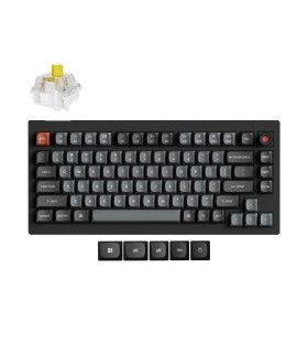 Keychron V1 8K QMK Black Banana Switch (US) w/Knob