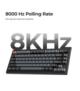 Keychron V1 8K QMK Black Banana Switch (US) w/Knob