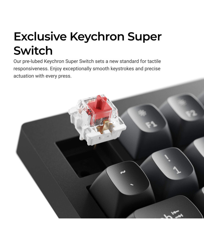 Keychron V1 8K QMK Black Banana Switch (US) w/Knob
