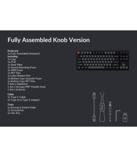 Keychron V3 8K QMK Black Brown Switch (US) w/Knob