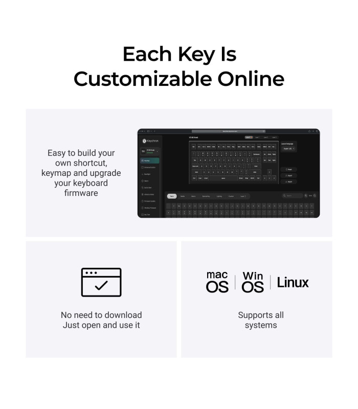 Keychron V3 8K QMK Black Red Switch (US) w/Knob