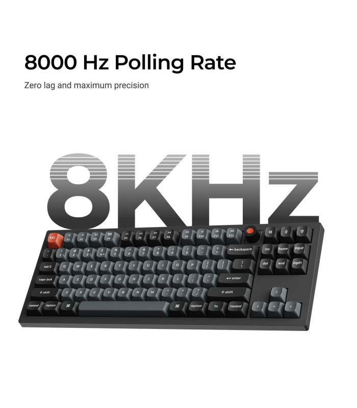 Keychron V3 8K QMK Black Red Switch (US) w/Knob