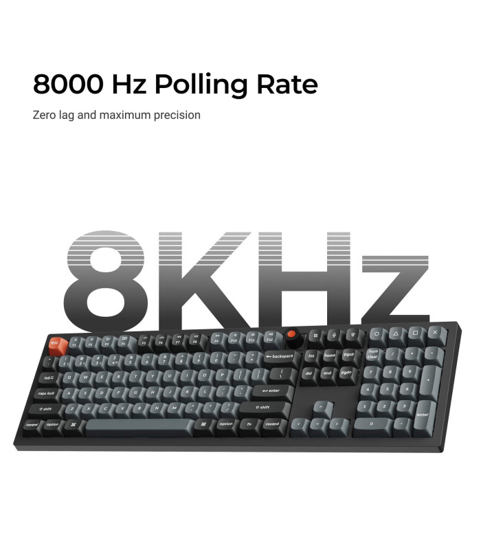 Keychron V6 8K QMK Black Red Switch (US) w/Knob