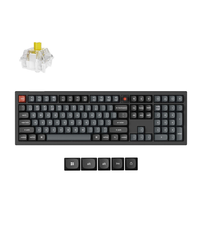 Keychron V6 8K QMK Black Banana Switch (US) w/Knob