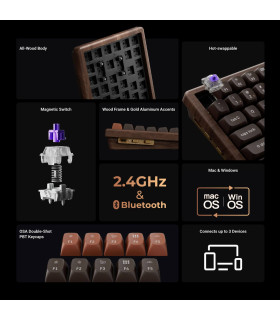 Keychron K2 HE All Wood Edition Magnetic Switch (US)