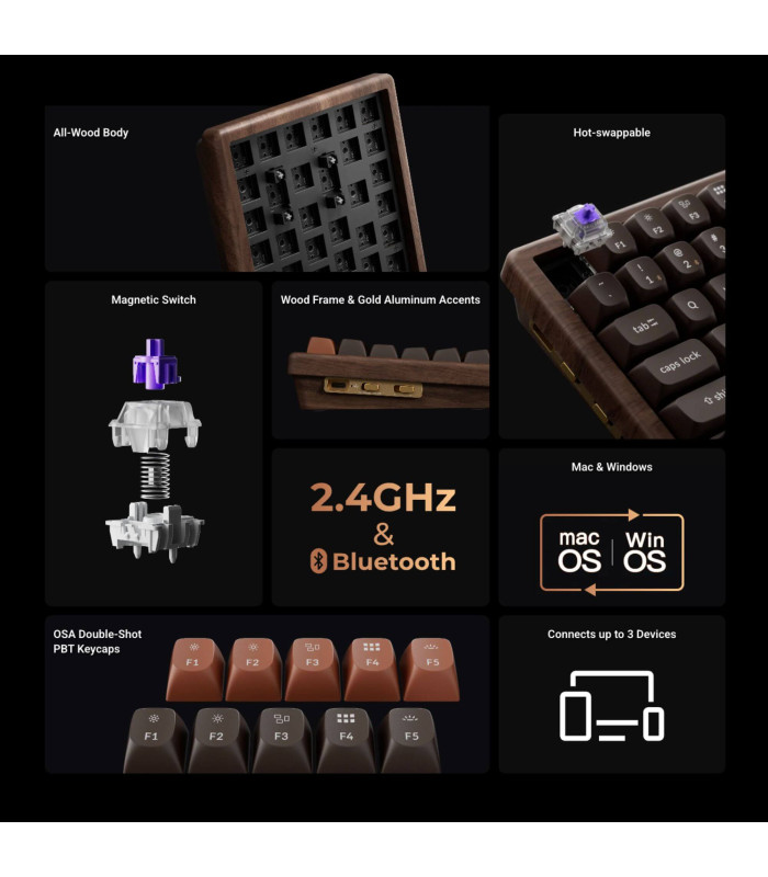 Keychron K2 HE All Wood Edition Magnetic Switch (US)