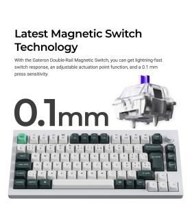 Q1 HE Shell White QMK Magnetic Switch (CH)