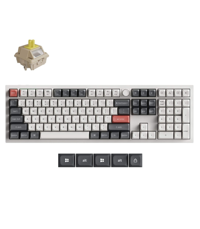 Keychron Q6 Ultra White QMK Banana Switch (US) Knob