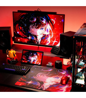 ATK Tempered Glass Mouse Pad-Red