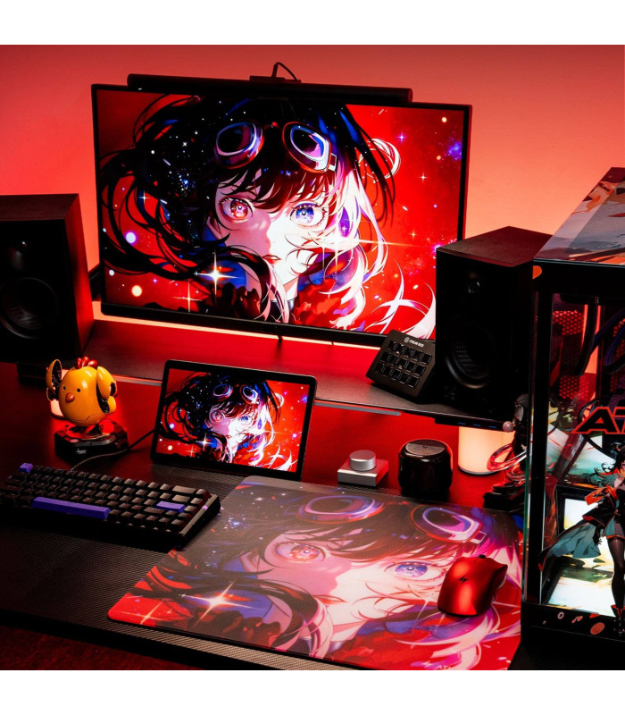ATK Tempered Glass Mouse Pad-Red