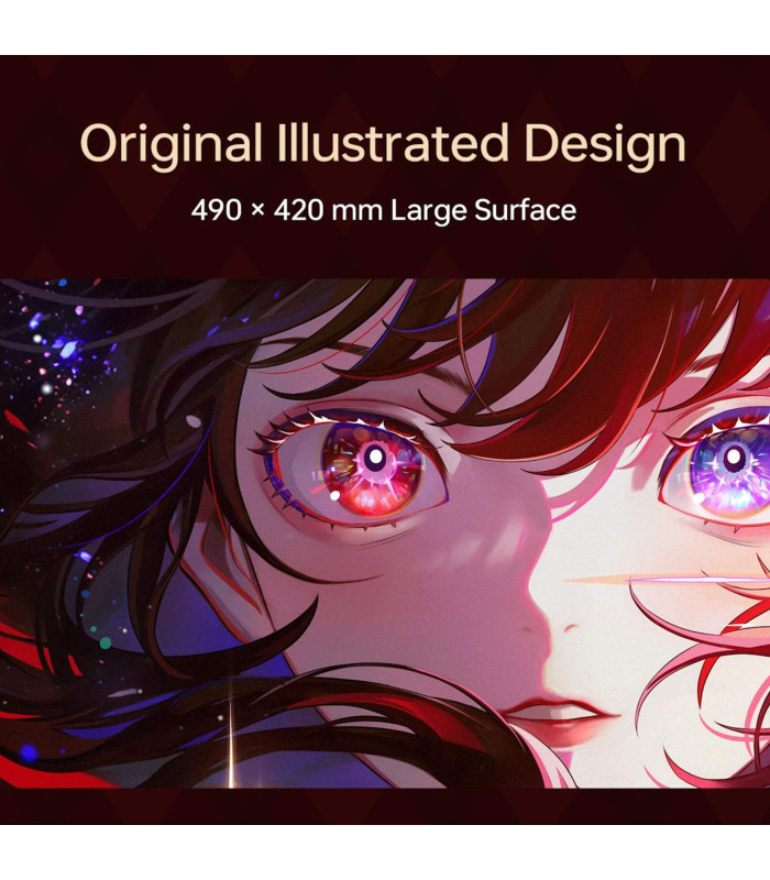 ATK Tempered Glass Mouse Pad-Red