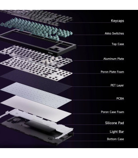 AKKO 5087 V3-HE Gradient Hybrid Black Transparent Wireless
