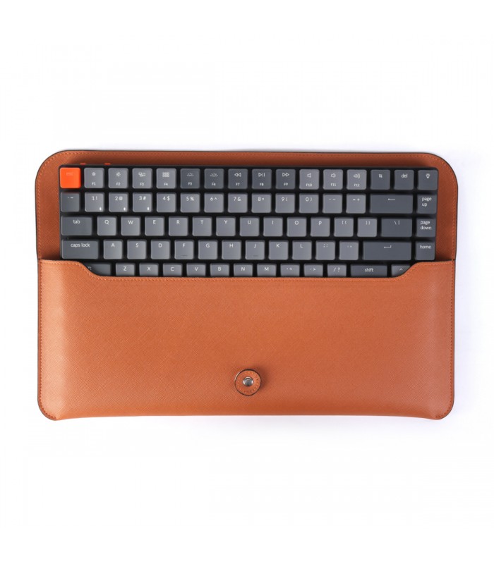 Keychron K3 Travel Pouch Saffiano Leather Orange