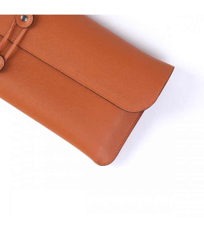 Keychron K3 Travel Pouch Saffiano Leather Orange