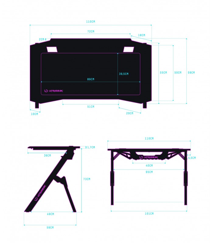 Ultradesk ACTION V2 Black