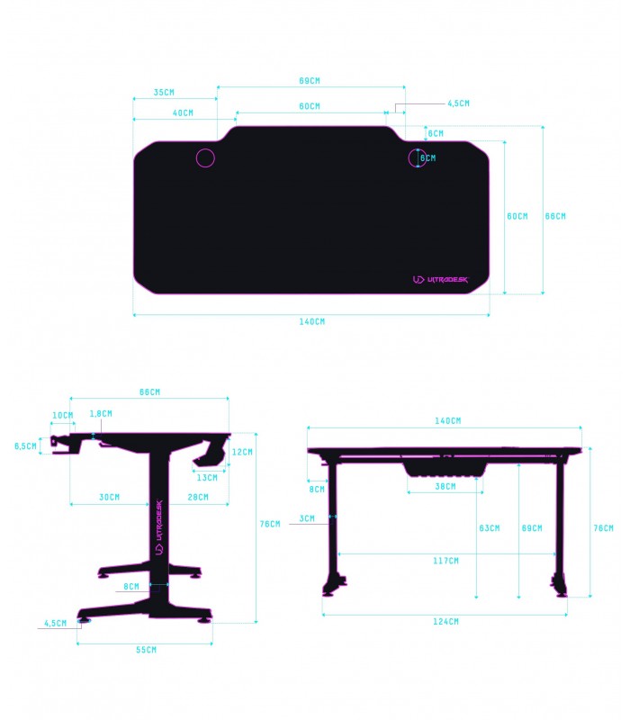 Ultradesk FRAG White