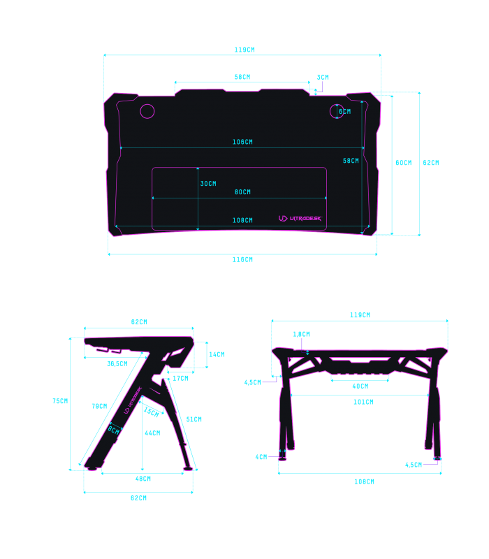 Ultradesk INVADER Black