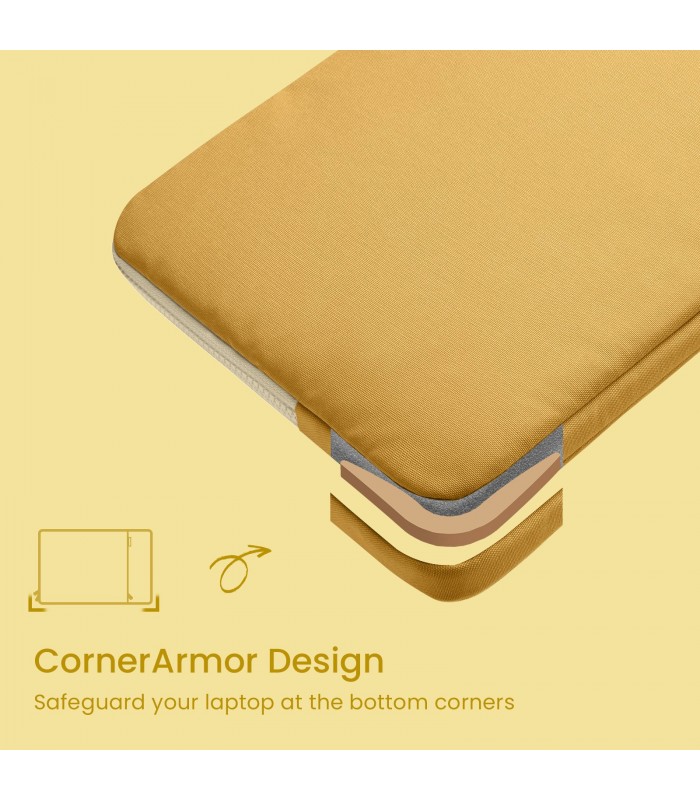 tomtoc Lady A23 Sleeve & Pouch, Yellow