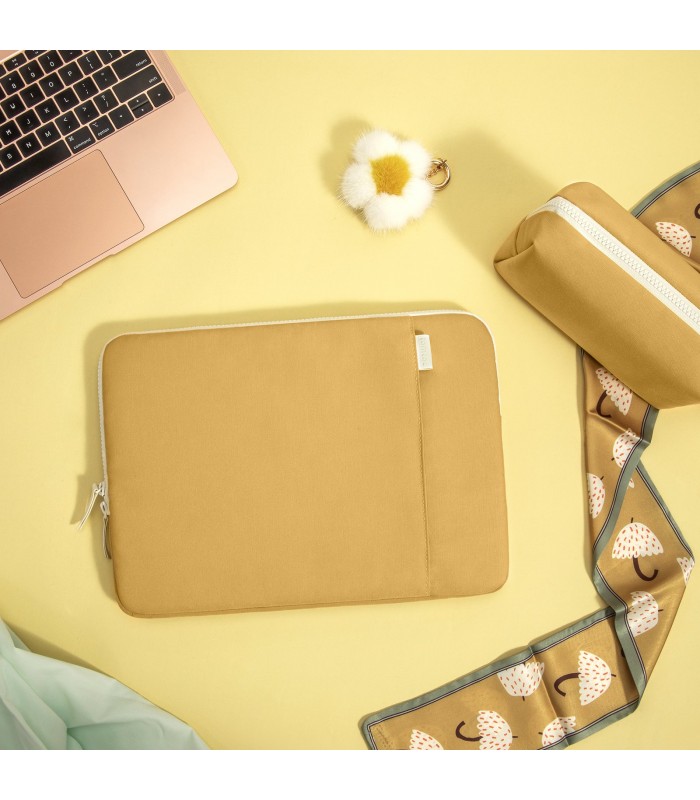 tomtoc Lady A23 Sleeve & Pouch, Yellow