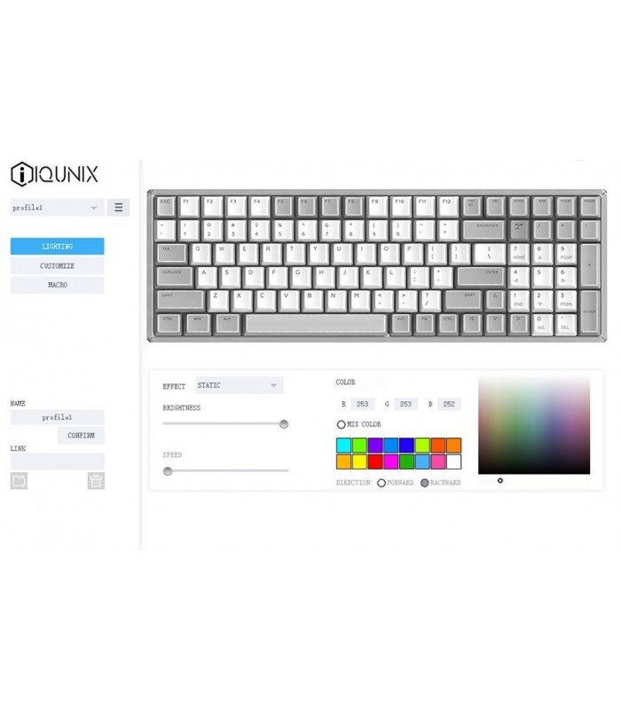 IQUNIX F96 Knight Wireless RGB Cherry MX Blue