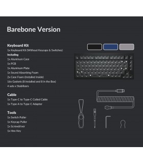Keychron Q1 QMK Hot-Swap Barebone ISO Carbon Black
