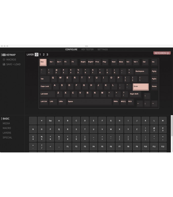 Keychron Q1 QMK Hot-Swap Barebone ISO Navy Blue