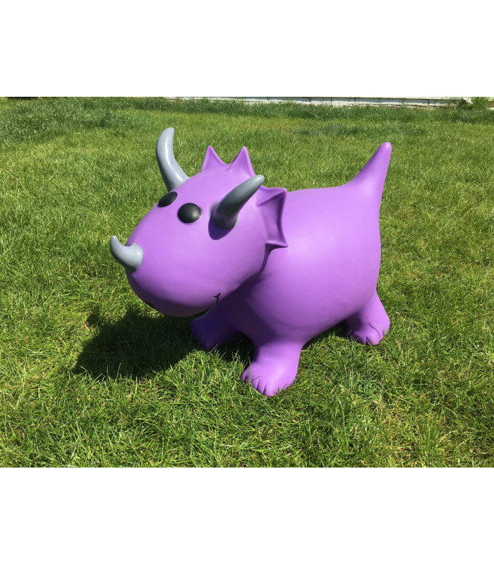 Happy Hopperz - Purple Triceratops Dino