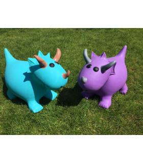 Happy Hopperz - Purple Triceratops Dino