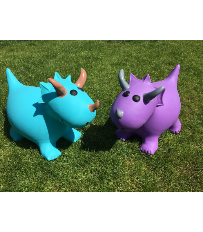 Happy Hopperz - Purple Triceratops Dino