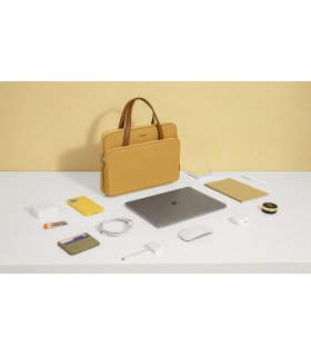 tomtoc Premium H21 Lady Briefcase Handbag, Yellow