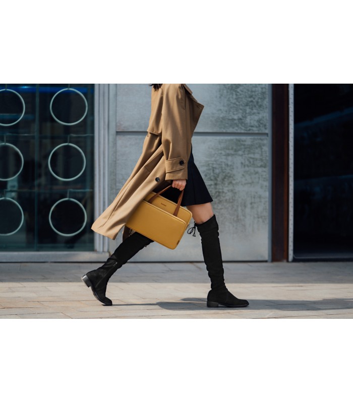 tomtoc Premium H21 Lady Briefcase Handbag, Yellow