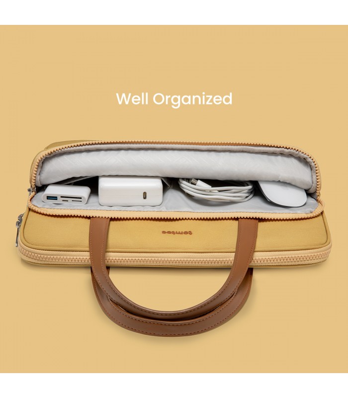 tomtoc Premium H21 Lady Briefcase Handbag, Yellow