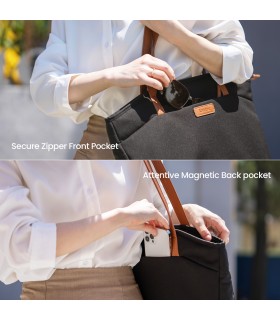 tomtoc Lady A53 (16") Tote Bag, Black