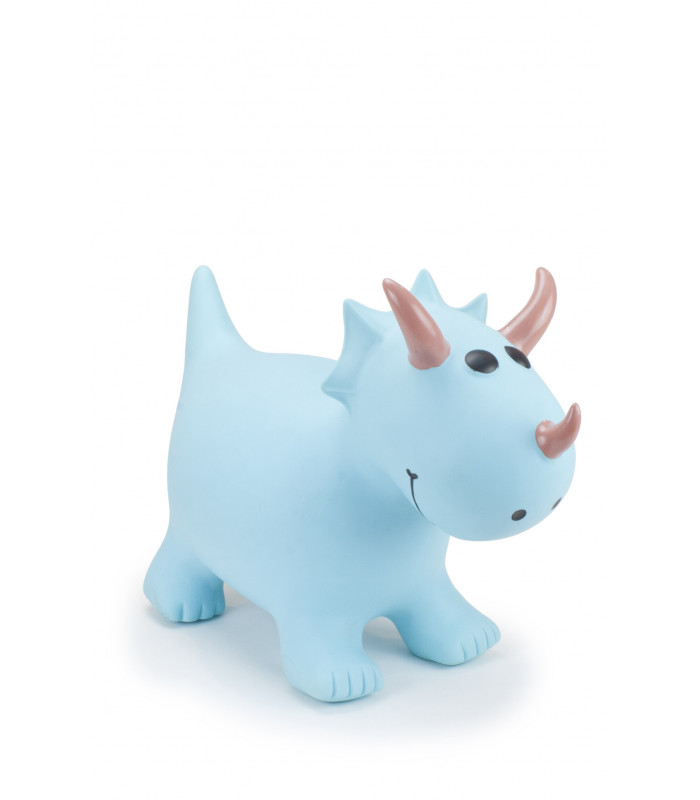 Happy Hopperz - Turquoise Triceratops Dino