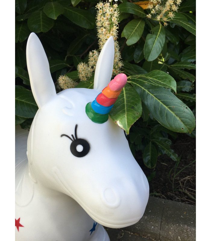Happy Hopperz - White Unicorn