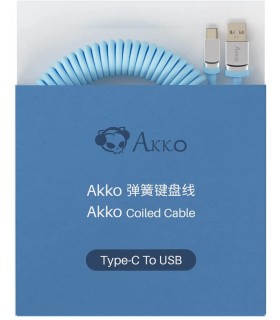 Akko Coiled Aviator Cable Blue