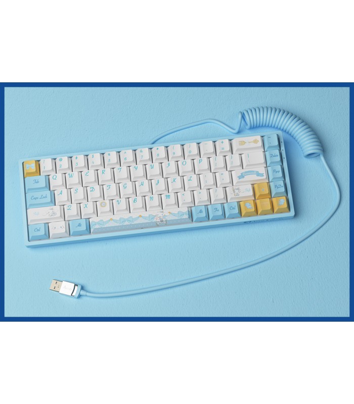 Akko Coiled Aviator Cable Blue