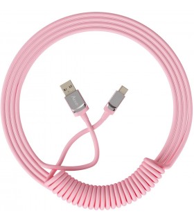 Akko Coiled Aviator Cable Pink