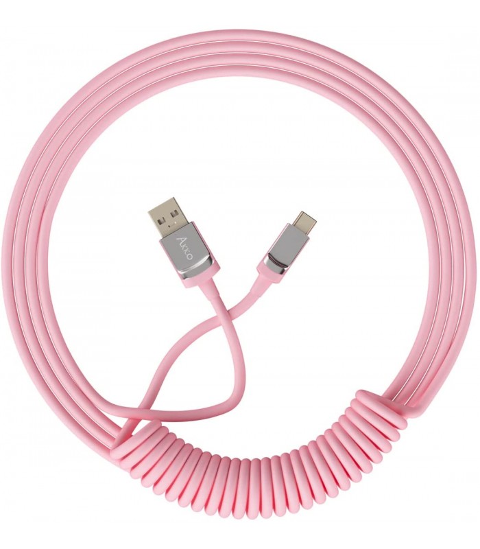 Akko Coiled Aviator Cable Pink