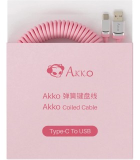 Akko Coiled Aviator Cable Pink