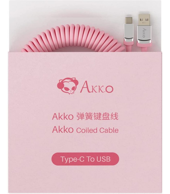 Akko Coiled Aviator Cable Pink