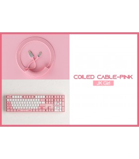 Akko Coiled Aviator Cable Pink