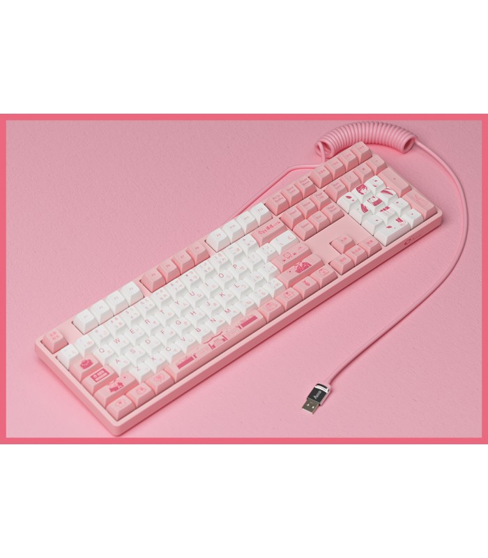 Akko Coiled Aviator Cable Pink