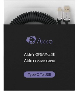Akko Coiled Aviator Cable Black