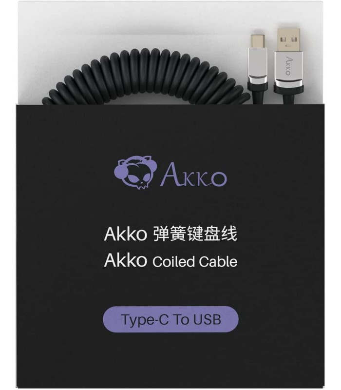 Akko Coiled Aviator Cable Black