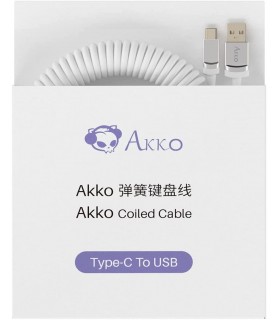 Akko Coiled Aviator Cable White