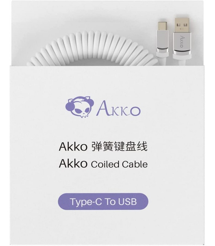 Akko Coiled Aviator Cable White