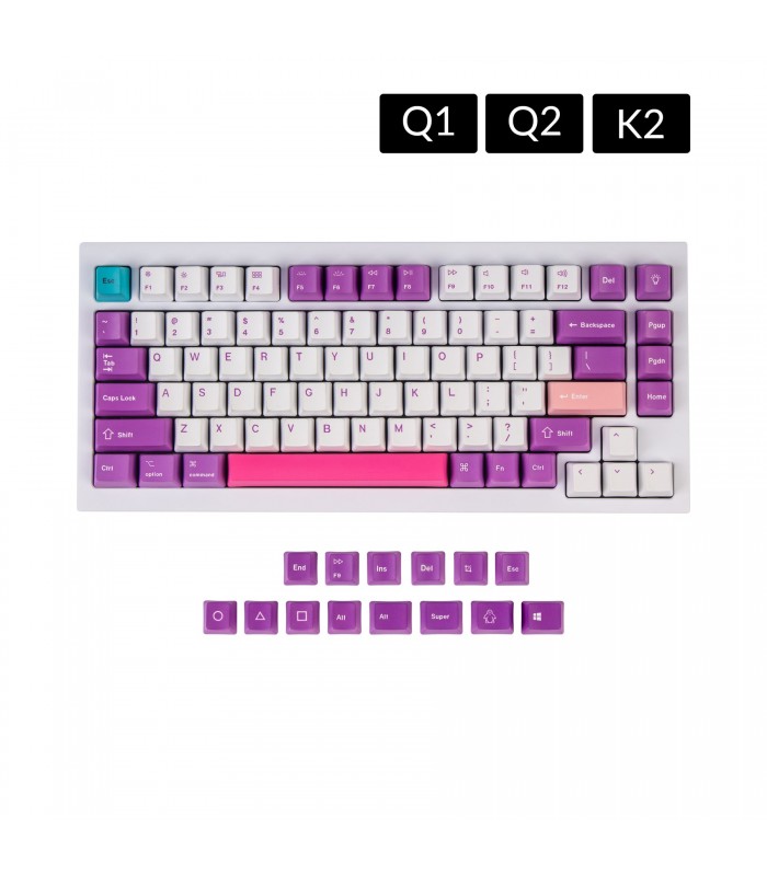 Keychron K2/Q1 PBT Unicorn Keycaps Set (US)