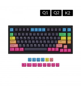 Keychron K2/Q1 PBT Rainbow Keycaps Set (US)