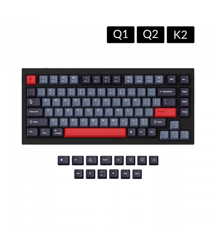 Keychron K2/Q1 PBT Dolch Red Keycaps Set (US)